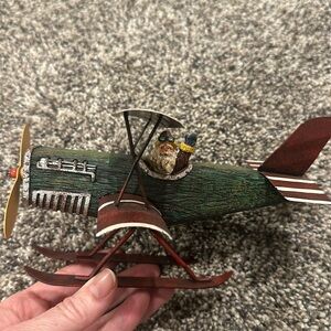 Santa in plane decor